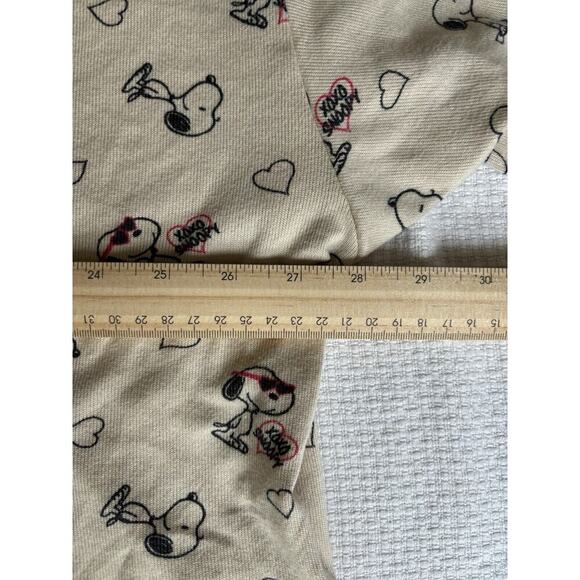 American Eagle Peanuts Snoopy Pajama Set Size XXL Heart Valentine Love Cozy Prep - Picture 6 of 13